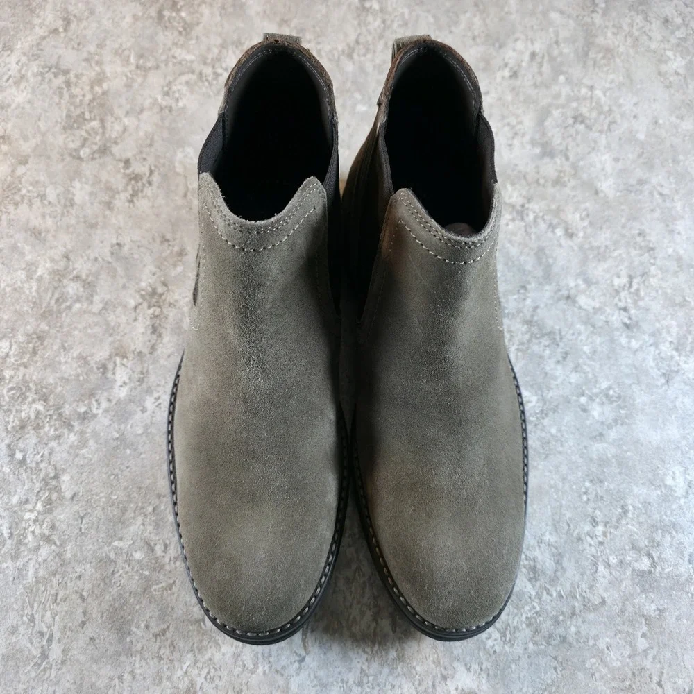 Clarks Men's Jaxen Chelsea Boots‎ Mens Size 7 M Brown Tan Suede Brand New